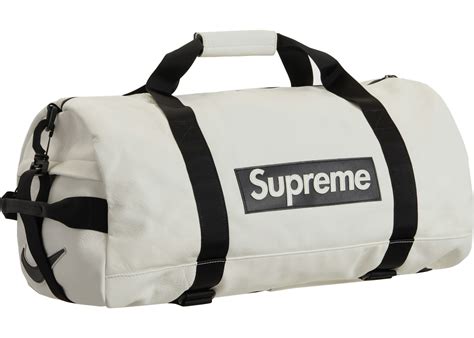 supreme duffle bag leather